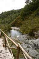 Below the falls