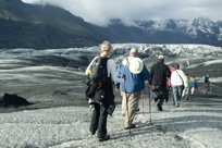 On the icy trail