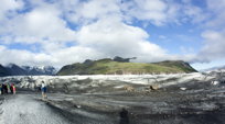 Wide view of glacier
