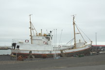 Fishing vessel literally grounded