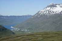 Seyðisfjörður in the distance