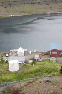 View down and across the fjord