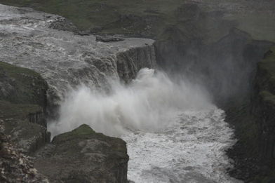 Hafragilsfoss from above