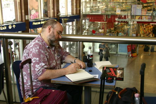 Mark in Roma Termini, first day of travel