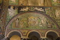 semicircular mosaic over three arches