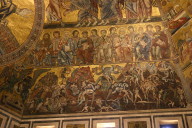 interior of dome of Battistero, Florence