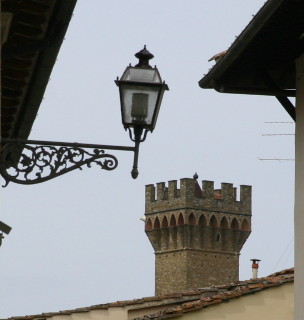 another ornate lamp seen against the sky