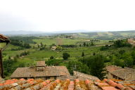 view from bus stop in San Gimignano