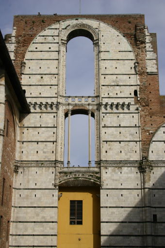 Wall of an unfinished cathedral