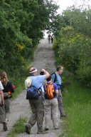 Snapping pictures along the trail