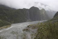 Looking down into the glacial valley