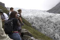 Getting snapshots of the glacier while on the way to it