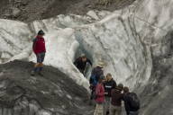 hikers under the ice