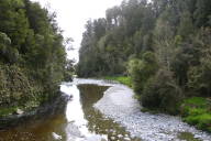 outflow from Lake Matheson