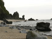 rocky outcrops on and off the shore