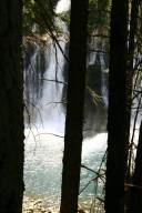 Burney Falls through trees