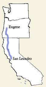 Eugene to San Leandro