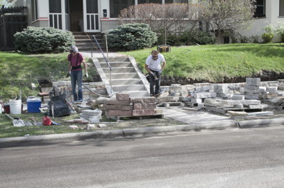 first stages of wall-building