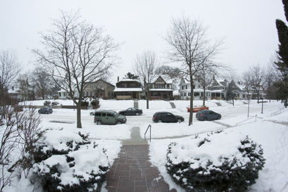 Snapshot taken from our front porch, across the street