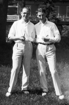 Horace and his friend Sam, about 1924