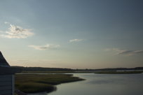 Bay at high tide, dusk