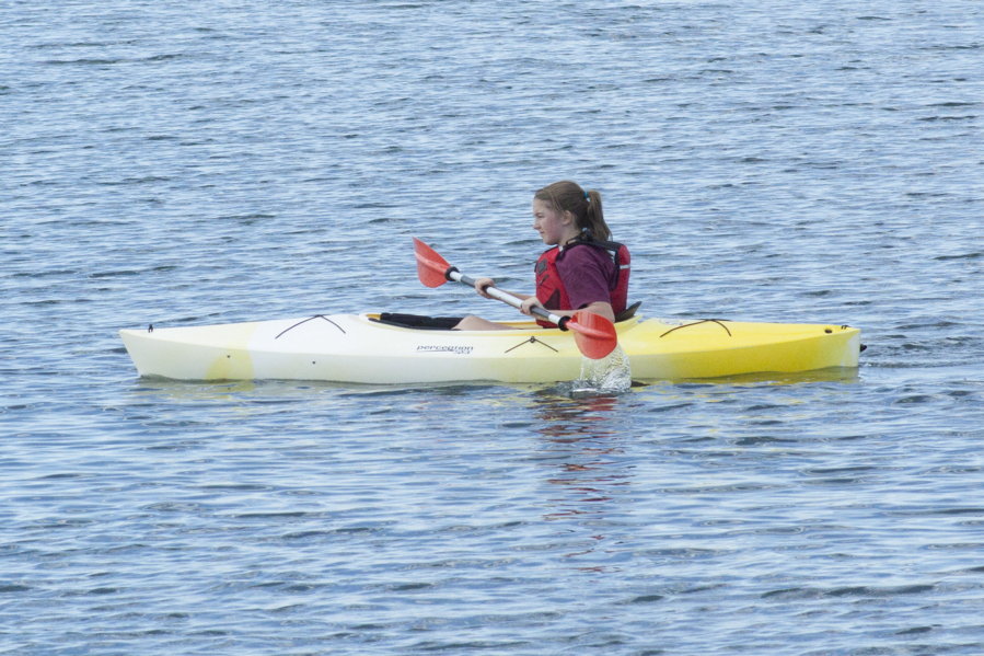 Devlin in kayak