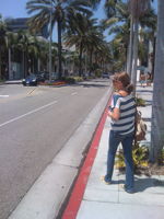 Devlin walking along the street