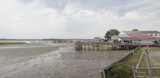 the bay at dead low tide
