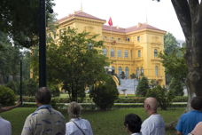 Yellow-brick
															building, French style