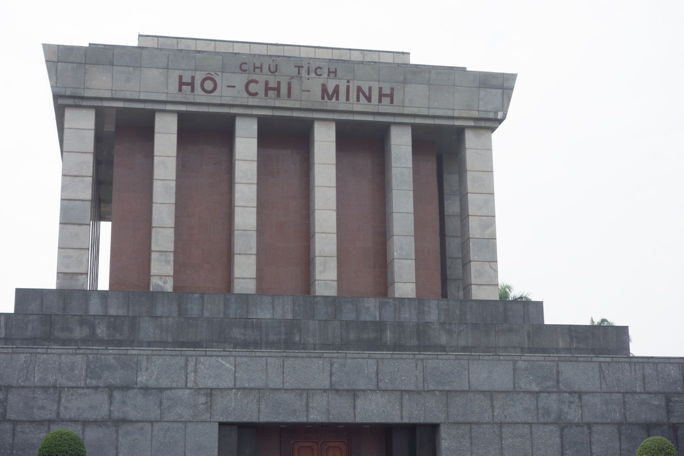 A perfectly rectangular granite building