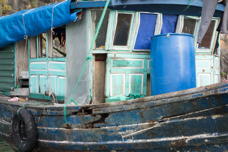 A boat in sad disrepair, I