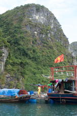 Back end of a busy boat