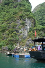 Rear of a messy boat