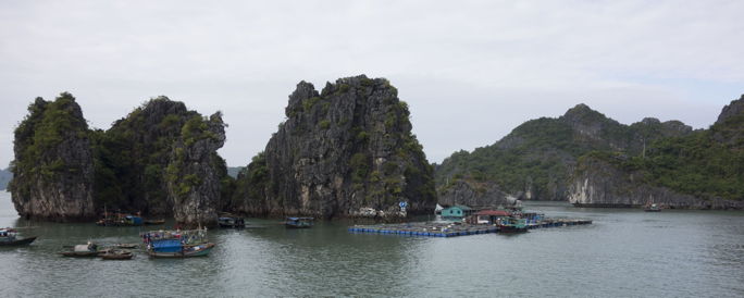 view of the floating town