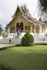 mid-long shot of Wat Haw Pha Bang
