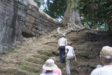 folks climbing upwards without an established path