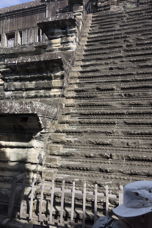 preposterously steep stone stairway