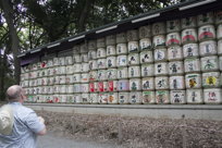 barrel upon barrel of sake