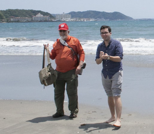 Mike and Mason by the seashore