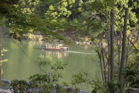 A tourist boat on the river