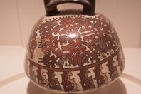 beautifully decorated vase or flask