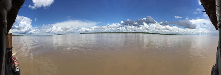 panorama of the Amazon, with clouds