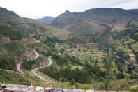 view from Old Pisaq down to the town