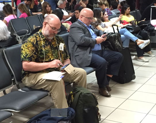 Mark waiting in Lima airport