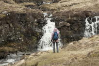 Admiring a waterfall