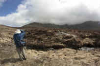 Mark photographs a blue sky