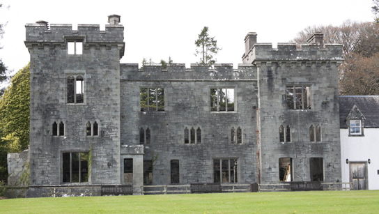 burned-out mansion