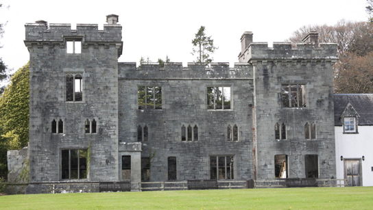 burned-out mansion