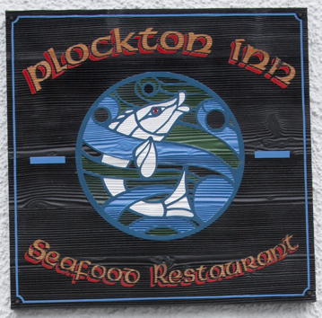 Street sign for the restaurant