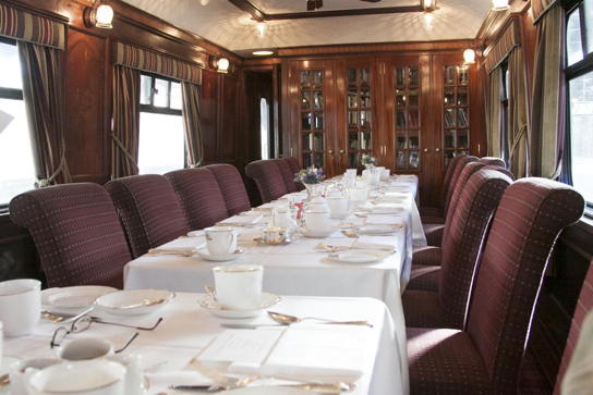 empty table with white napery